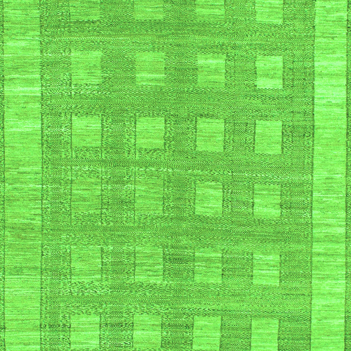 Machine Washable Checkered Green Modern Area Rugs, wshabs1421grn