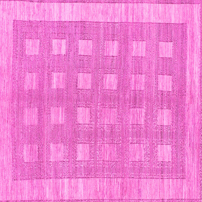 Square Machine Washable Checkered Pink Modern Rug, wshabs1421pnk