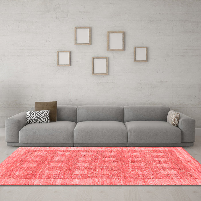 Modern Red Washable Rugs