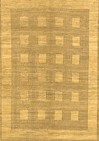 Checkered Brown Modern Rug, abs1421brn