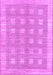 Machine Washable Checkered Purple Modern Area Rugs, wshabs1421pur