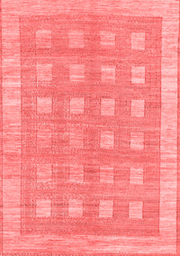 Checkered Red Modern Rug, abs1421red