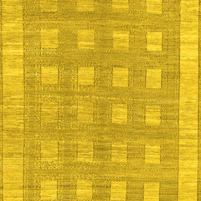 Machine Washable Checkered Yellow Modern Rug, wshabs1421yw