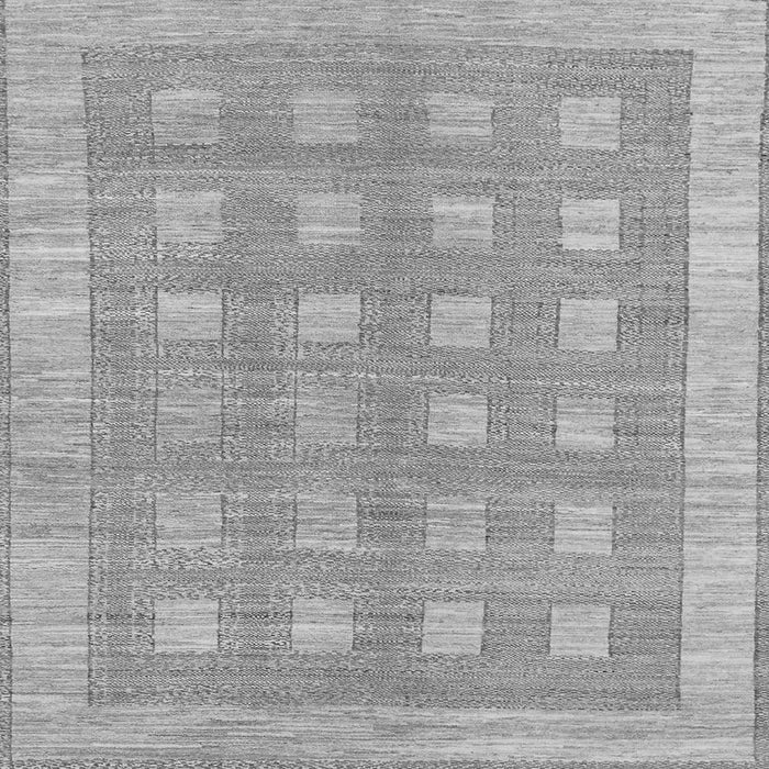 Square Machine Washable Checkered Gray Modern Rug, wshabs1421gry
