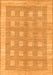 Checkered Orange Modern Rug, abs1421org