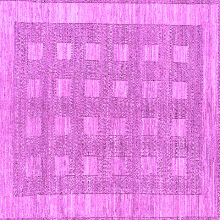 Square Machine Washable Checkered Purple Modern Area Rugs, wshabs1421pur