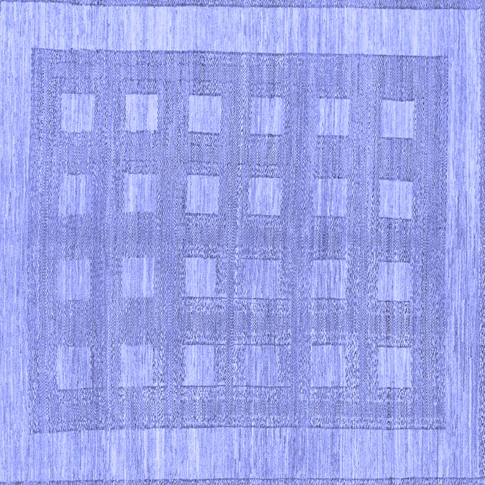 Square Checkered Blue Modern Rug, abs1421blu