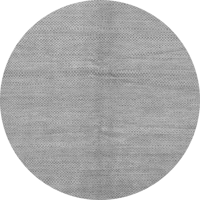 Round Machine Washable Abstract Gray Modern Rug, wshabs1422gry