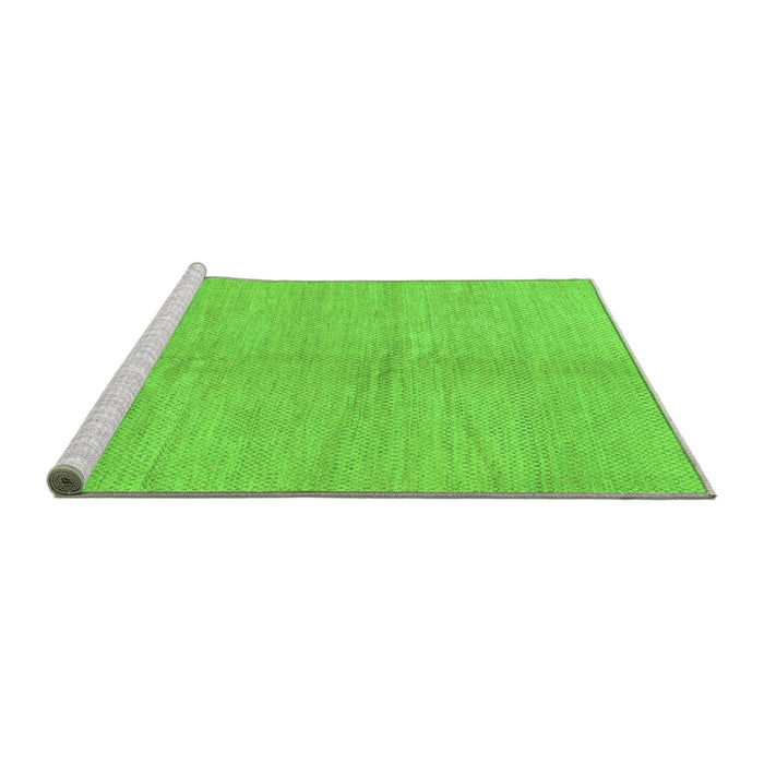 Sideview of Machine Washable Abstract Green Modern Area Rugs, wshabs1422grn