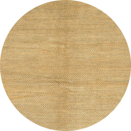 Round Abstract Orange Modern Rug, abs1422
