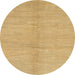 Round Abstract Orange Modern Rug, abs1422