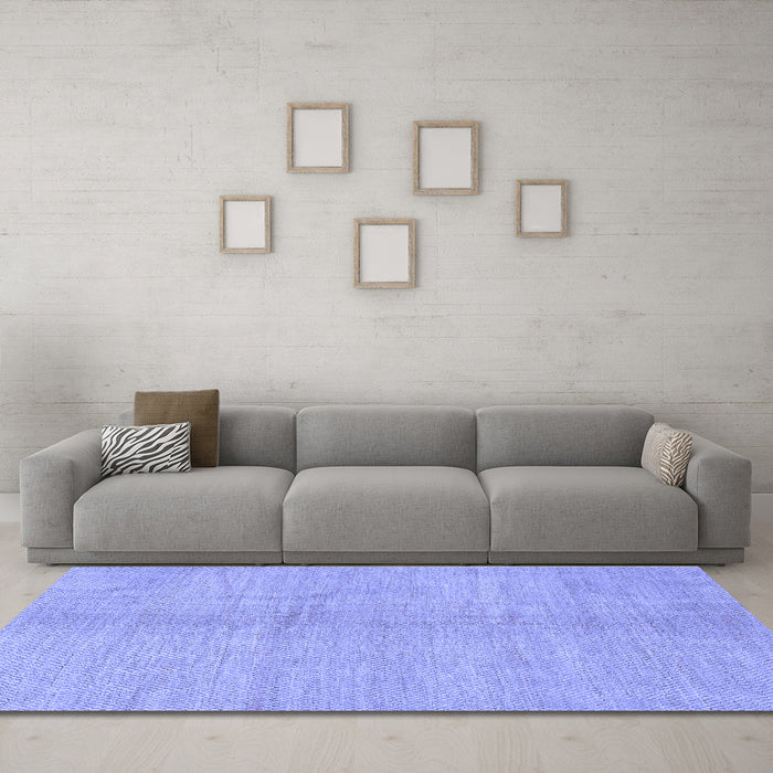 Machine Washable Abstract Blue Modern Rug in a Living Room, wshabs1422blu