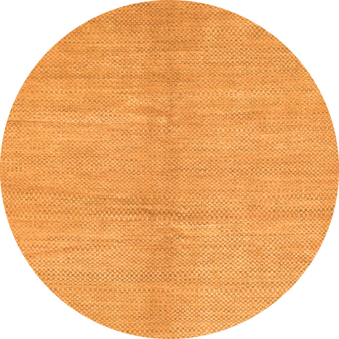 Round Abstract Orange Modern Rug, abs1422org