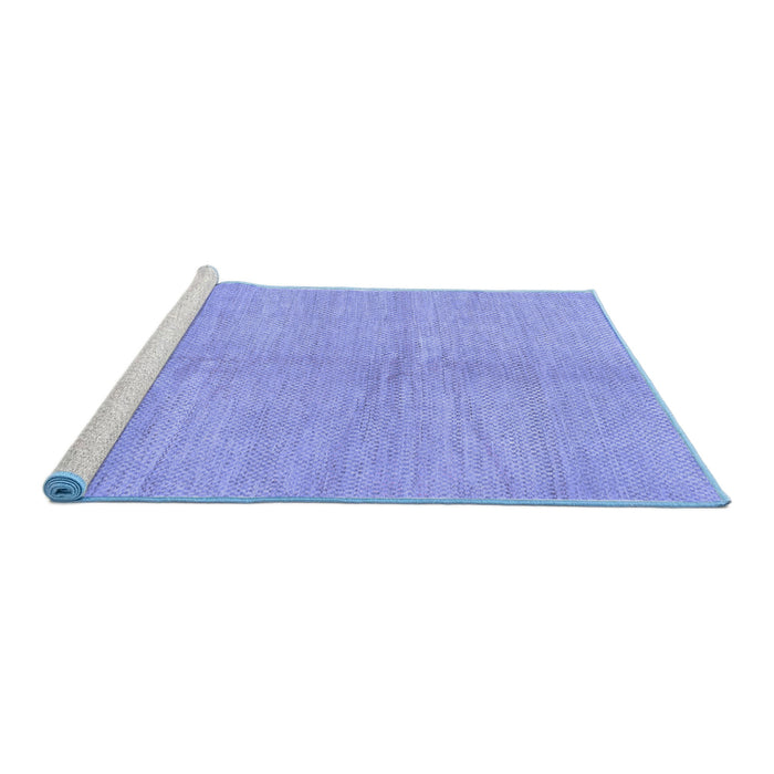 Sideview of Machine Washable Abstract Blue Modern Rug, wshabs1422blu