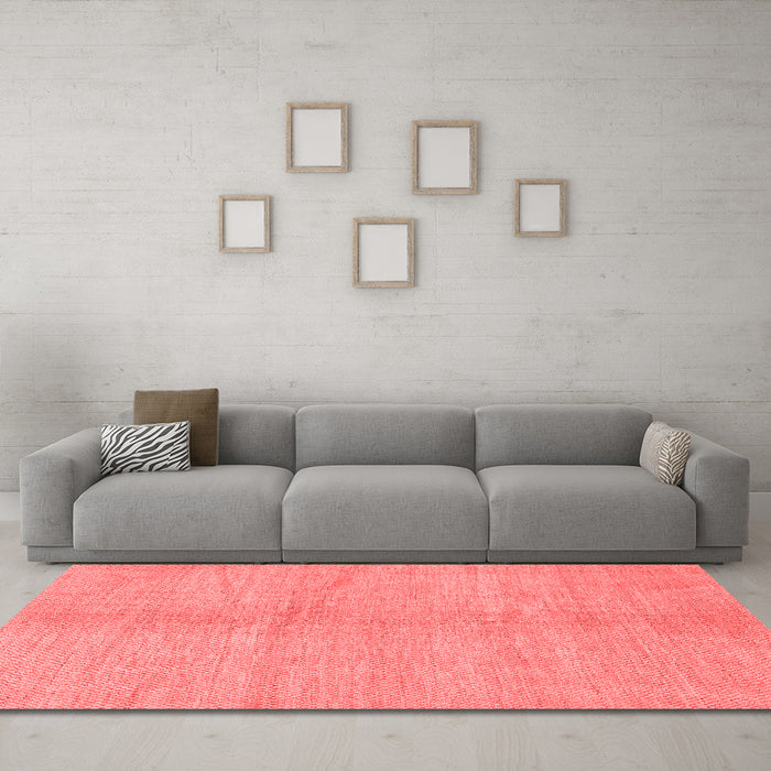 Modern Red Washable Rugs