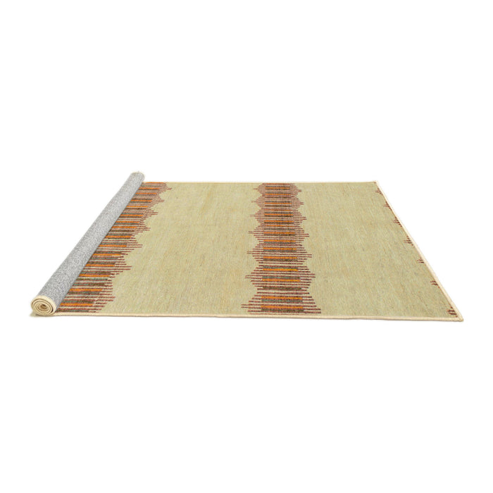 Sideview of Machine Washable Abstract Sun Yellow Rug, wshabs1423