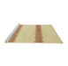 Sideview of Machine Washable Abstract Sun Yellow Rug, wshabs1423