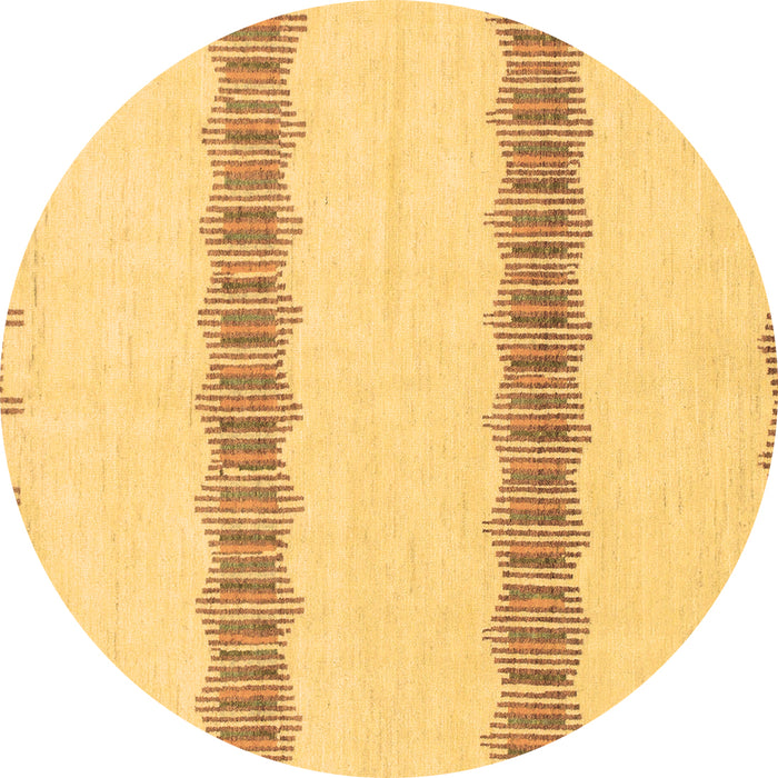 Round Solid Brown Modern Rug, abs1423brn