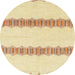 Round Abstract Sun Yellow Solid Rug, abs1423