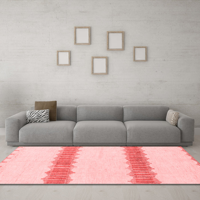 Modern Red Washable Rugs