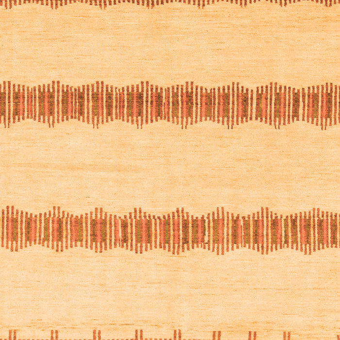 Square Machine Washable Solid Orange Modern Area Rugs, wshabs1423org