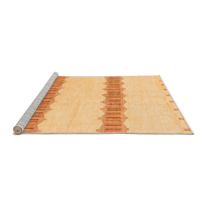 Sideview of Machine Washable Solid Orange Modern Area Rugs, wshabs1423org