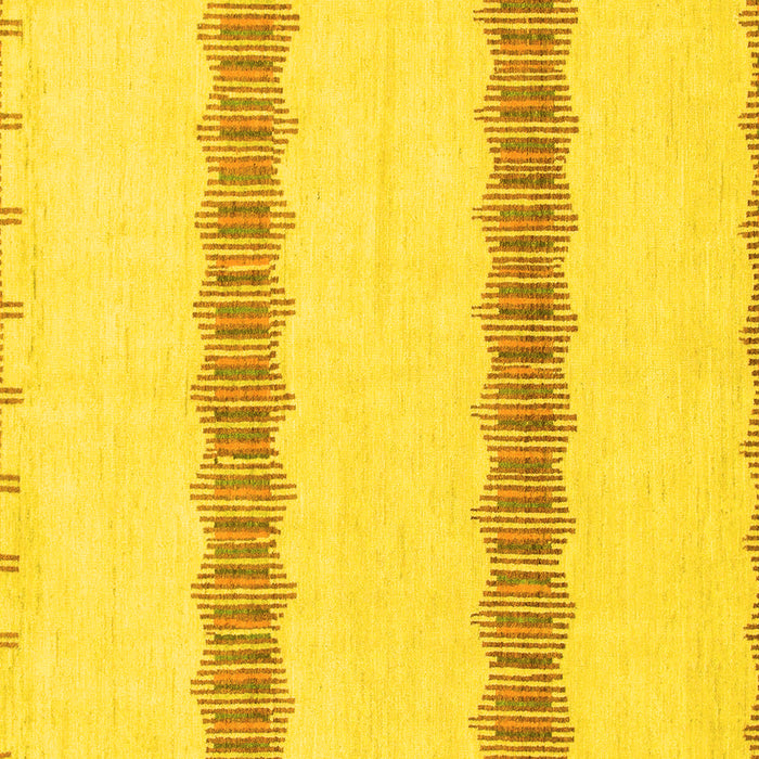 Square Machine Washable Solid Yellow Modern Rug, wshabs1423yw