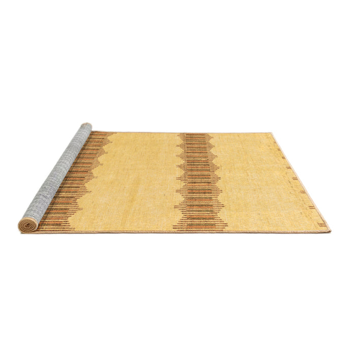 Sideview of Machine Washable Solid Brown Modern Rug, wshabs1423brn