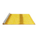 Sideview of Machine Washable Solid Yellow Modern Rug, wshabs1423yw