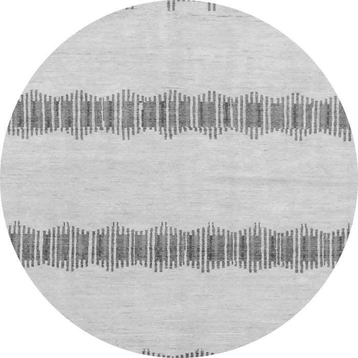 Round Solid Gray Modern Rug, abs1423gry