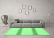 Machine Washable Solid Emerald Green Modern Area Rugs in a Living Room,, wshabs1423emgrn