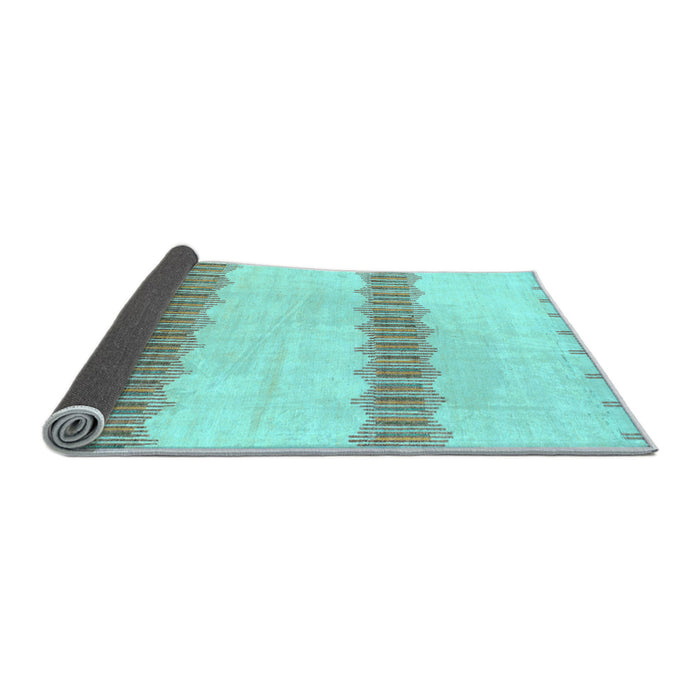 Sideview of Solid Light Blue Modern Rug, abs1423lblu