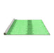 Sideview of Machine Washable Solid Emerald Green Modern Area Rugs, wshabs1423emgrn