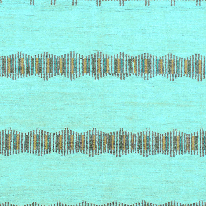 Square Machine Washable Solid Light Blue Modern Rug, wshabs1423lblu