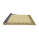 Sideview of Abstract Mustard Yellow Solid Rug, abs1424