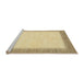 Sideview of Machine Washable Abstract Mustard Yellow Rug, wshabs1424