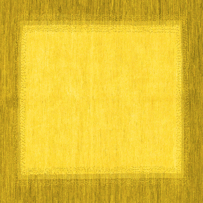 Square Solid Yellow Modern Rug, abs1424yw