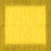 Square Solid Yellow Modern Rug, abs1424yw