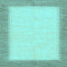 Square Solid Light Blue Modern Rug, abs1424lblu