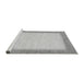 Sideview of Machine Washable Solid Gray Modern Rug, wshabs1424gry