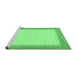 Sideview of Machine Washable Solid Emerald Green Modern Area Rugs, wshabs1424emgrn