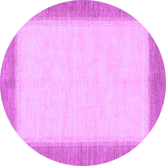 Round Solid Purple Modern Rug, abs1424pur