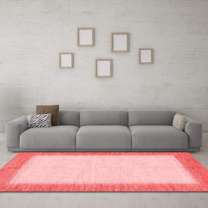 Modern Red Washable Rugs