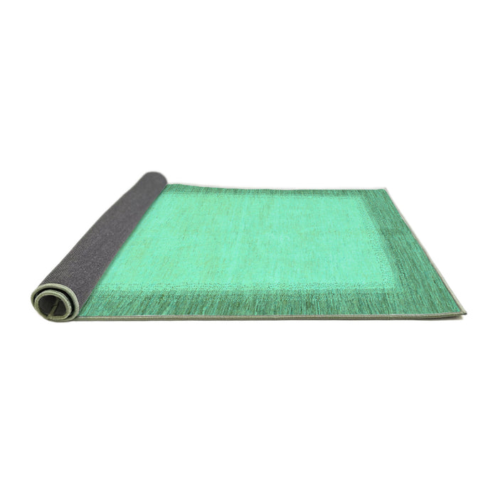 Sideview of Solid Turquoise Modern Rug, abs1424turq