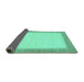 Sideview of Solid Turquoise Modern Rug, abs1424turq