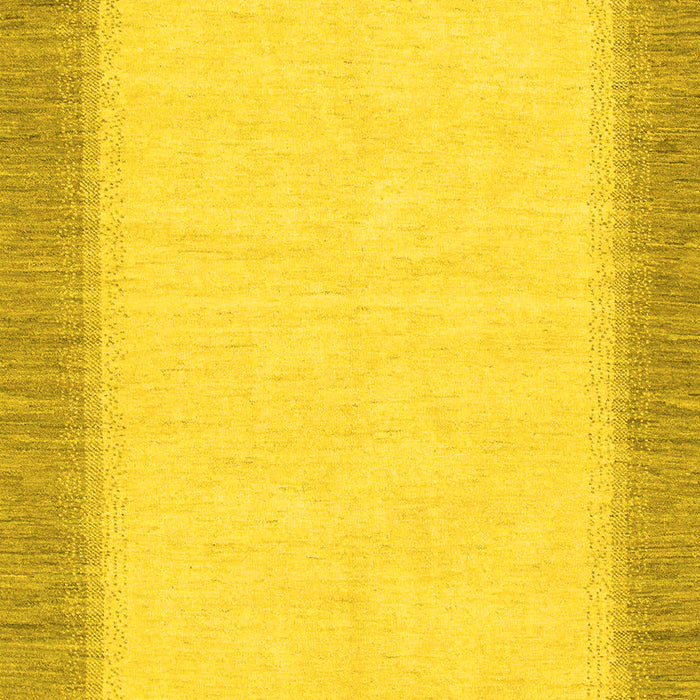 Machine Washable Solid Yellow Modern Rug, wshabs1424yw
