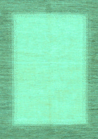 Solid Turquoise Modern Rug, abs1424turq