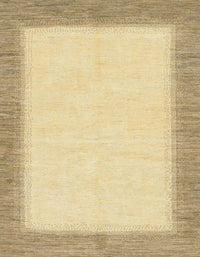 Machine Washable Abstract Mustard Yellow Rug, wshabs1424