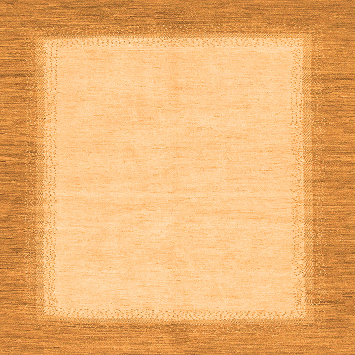Square Solid Orange Modern Rug, abs1424org