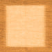 Square Solid Orange Modern Rug, abs1424org